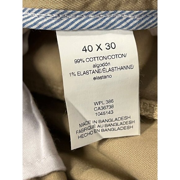 Haggar Mens Classic Fit Stretch Cargo Pants 40 X 30 Khaki Hidden Expandable New - Picture 9 of 11